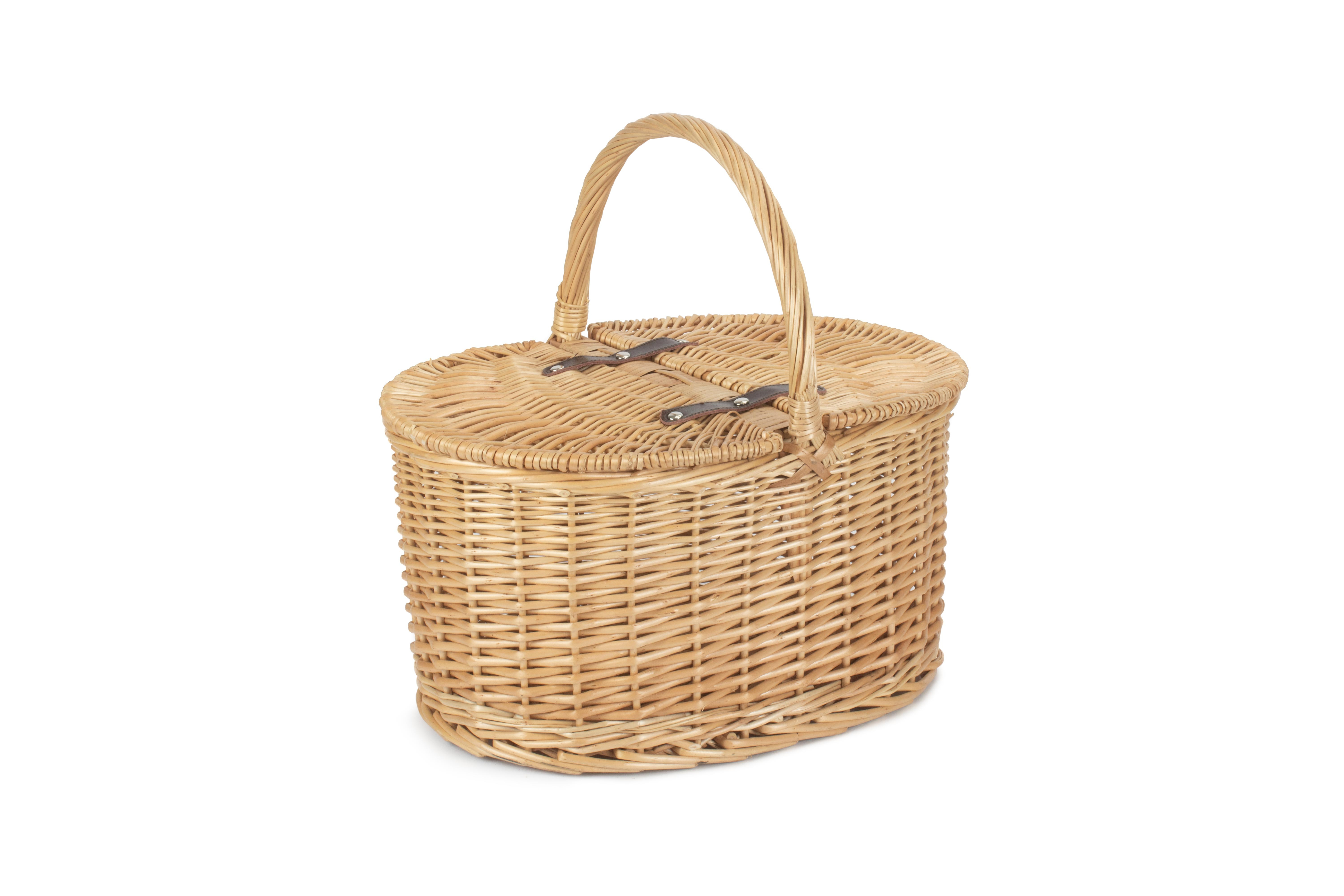 Buff Oval Picnic Basket Picnic Baskets