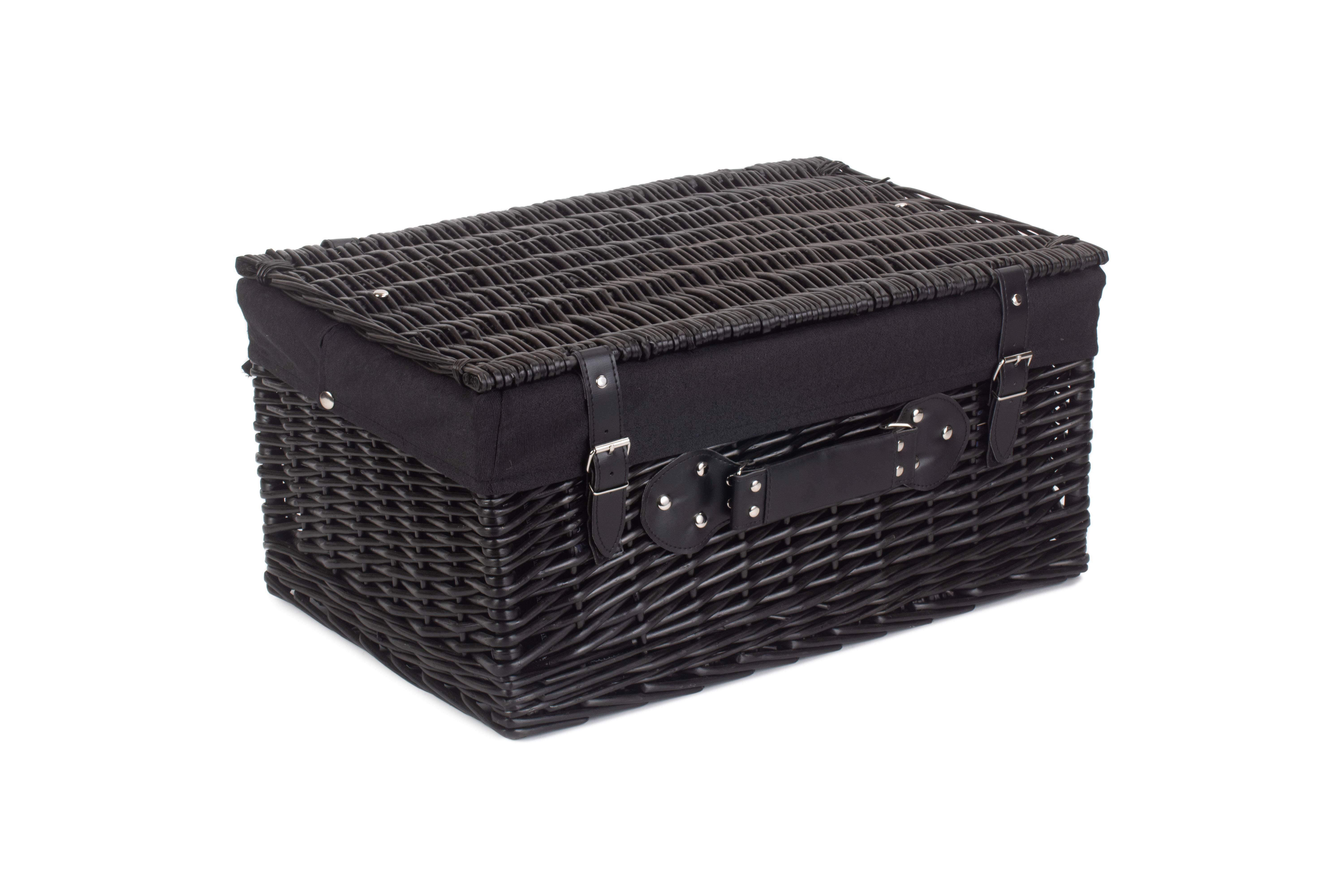 20" Black Hamper With Black Lining Empty Hampers
