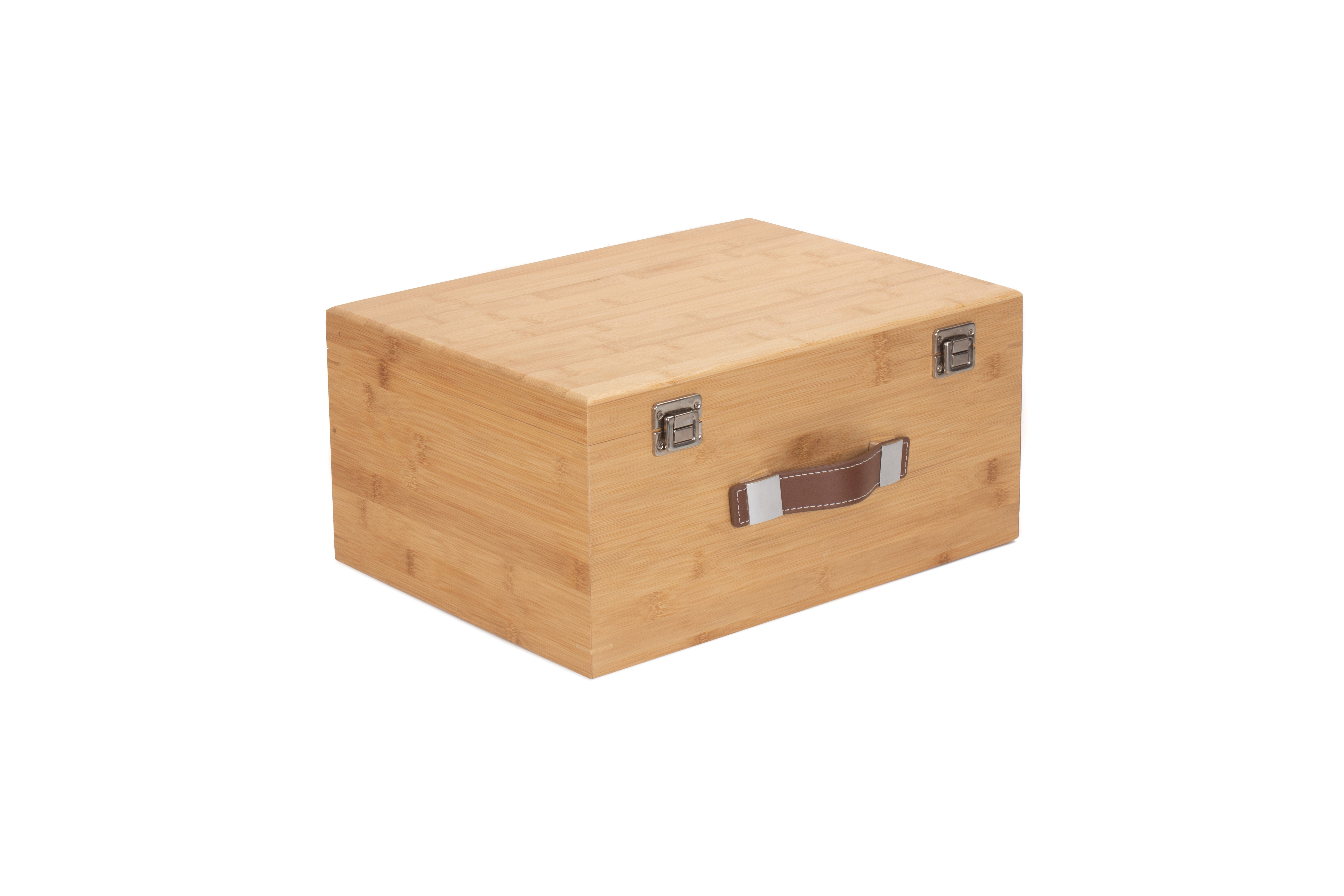 16" Large Luxury Bamboo Box Empty Hampers