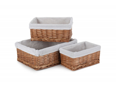 Double Steamed Cube Wicker Storage Basket - The Basket Company